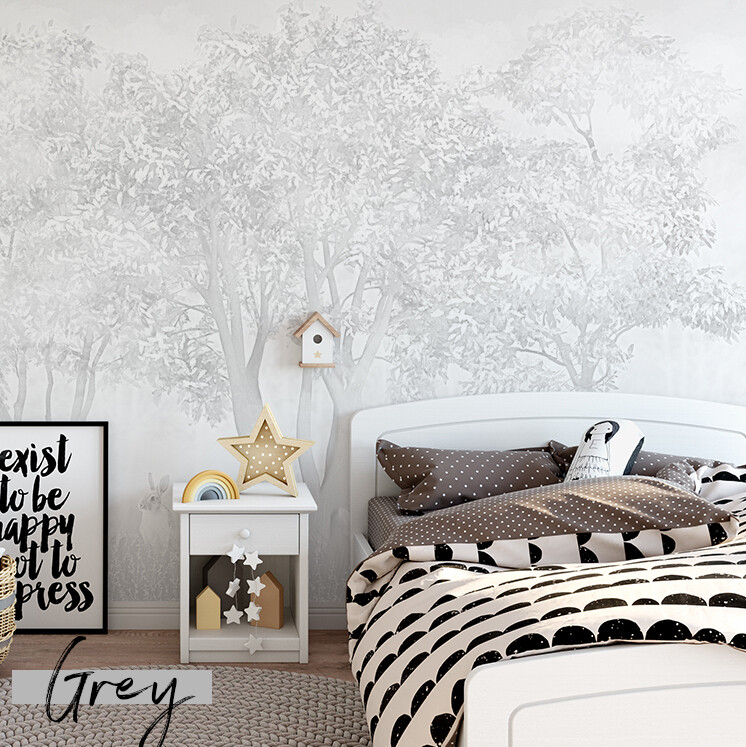 The Quiet Forest Removable Wallpaper Mural (Colour options)