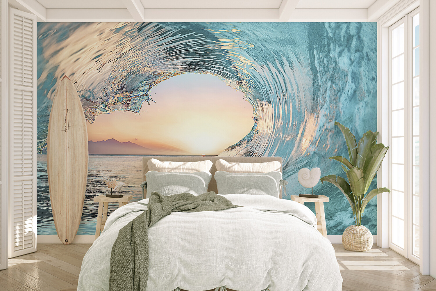 Hawaii Surf Tube Removable Wallpaper Mural