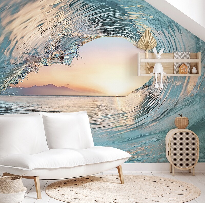 Hawaii Surf Tube Removable Wallpaper Mural