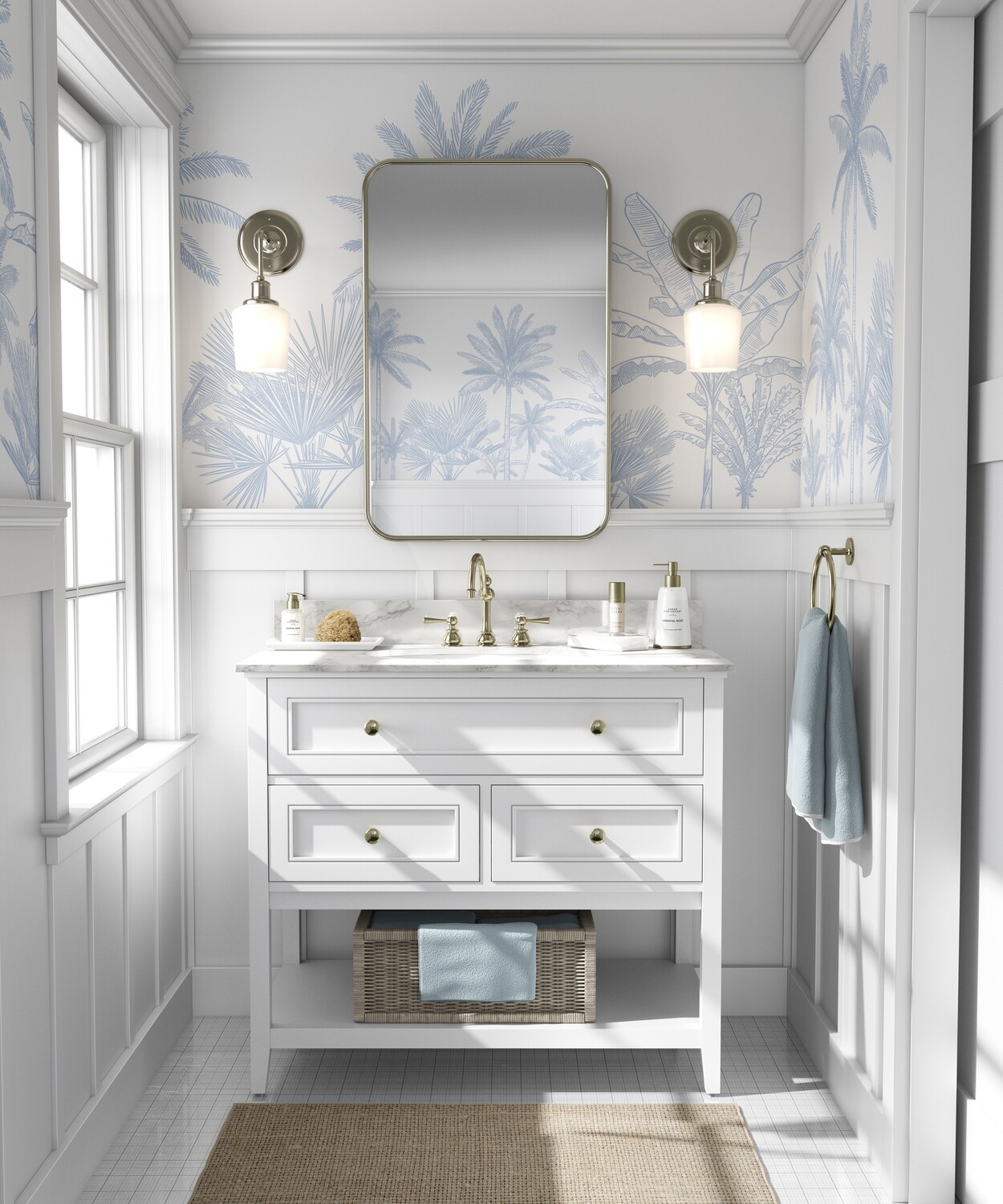 Hamptons Palms II Removable Wallpaper