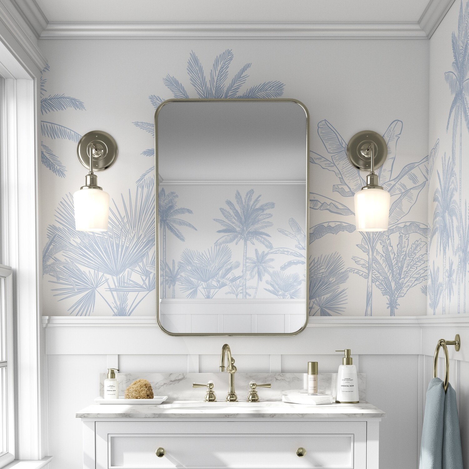Hamptons Palms II Removable Wallpaper