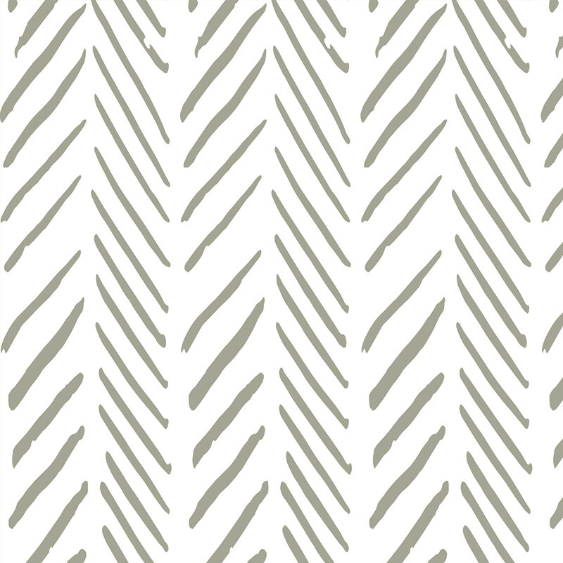 Modern Chevron (Sage) Removable Wallpaper