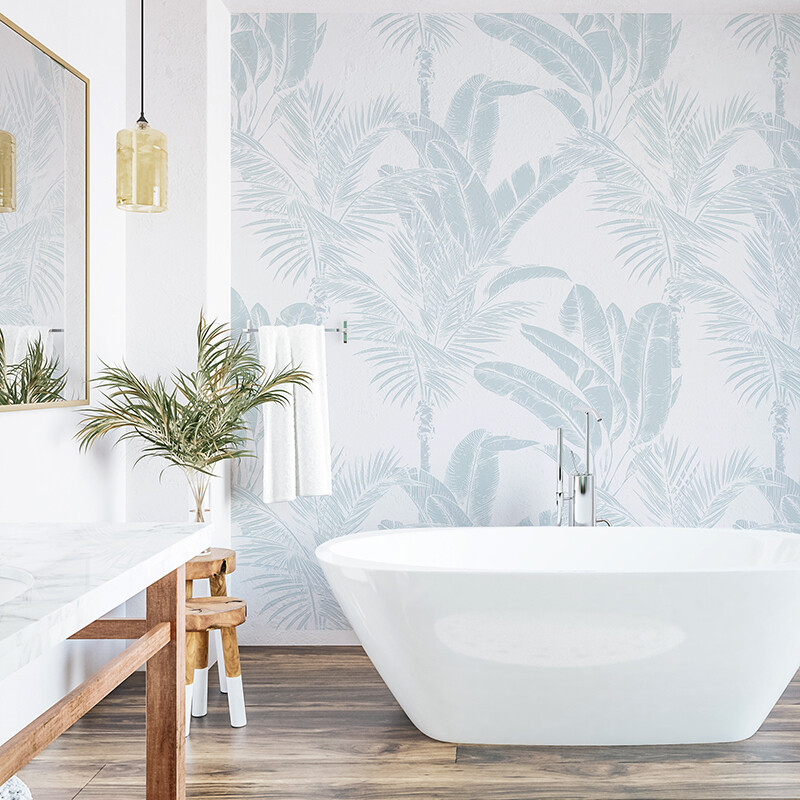Luxe Exotica II (Hamptons Blue) Removable Wallpaper