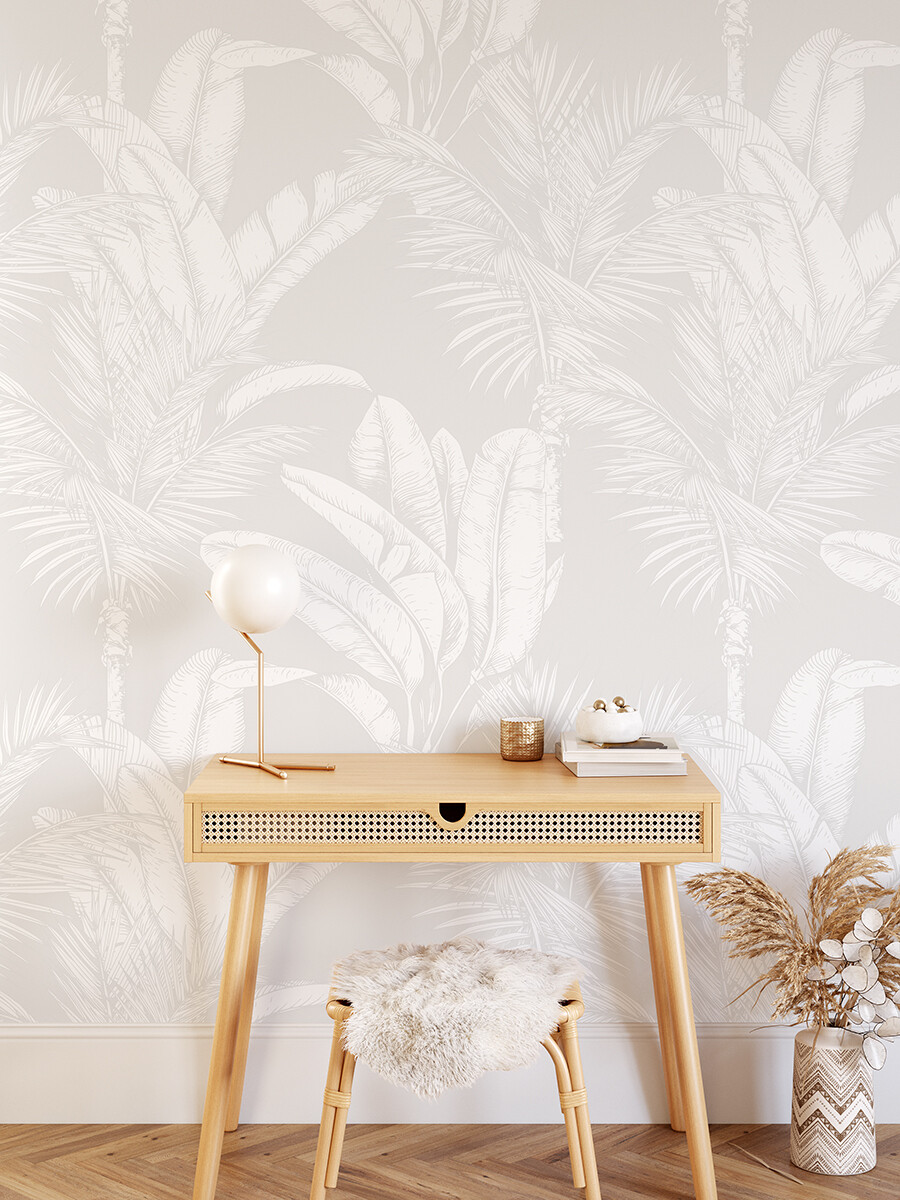 Luxe Exotica II (Grey) Removable Wallpaper (2 options)