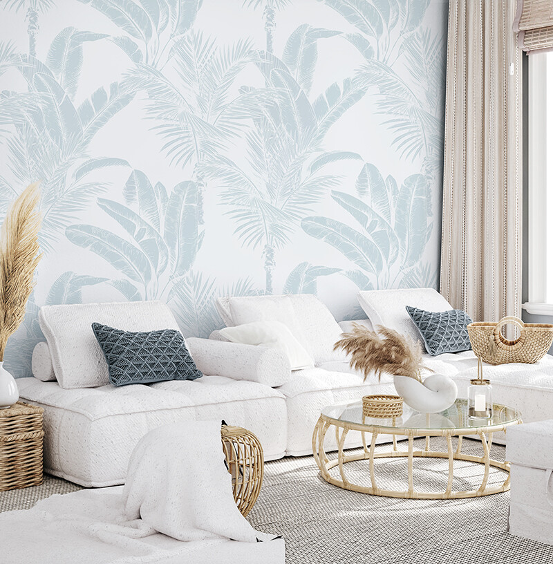 Luxe Exotica II (Hamptons Blue) Removable Wallpaper