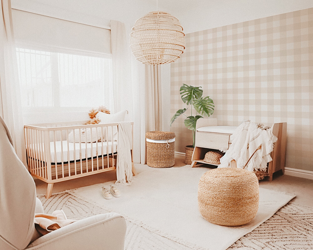 Traditional Gingham Checks Removable Wallpaper (Colour options)