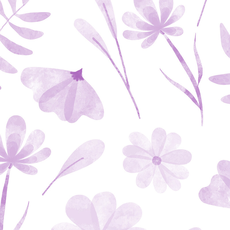 Petite Posies Purple / Mauve Removable Wallpaper