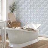 Palm Fronds (Hamptons Blue) Removable Wallpaper