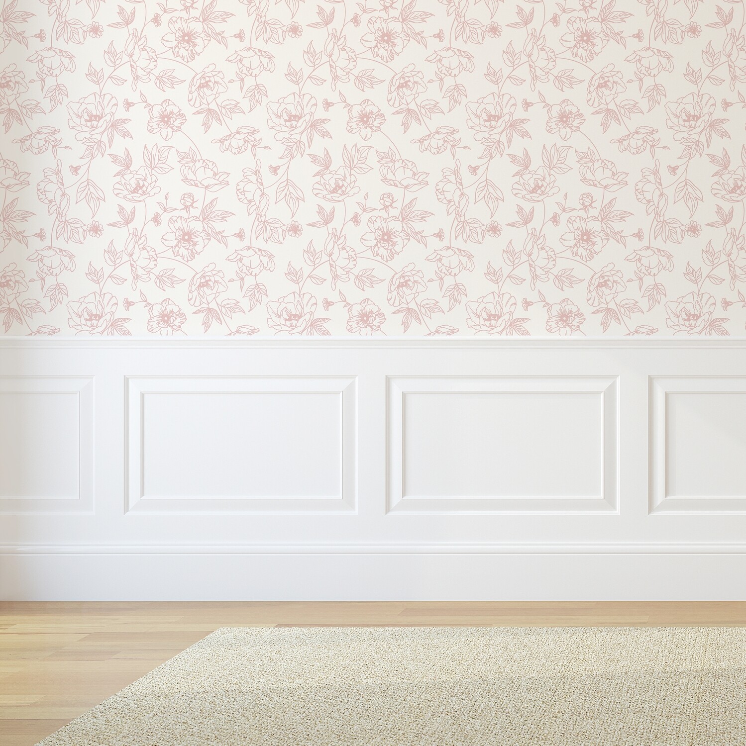 Peonies (Pink) Removable Wallpaper