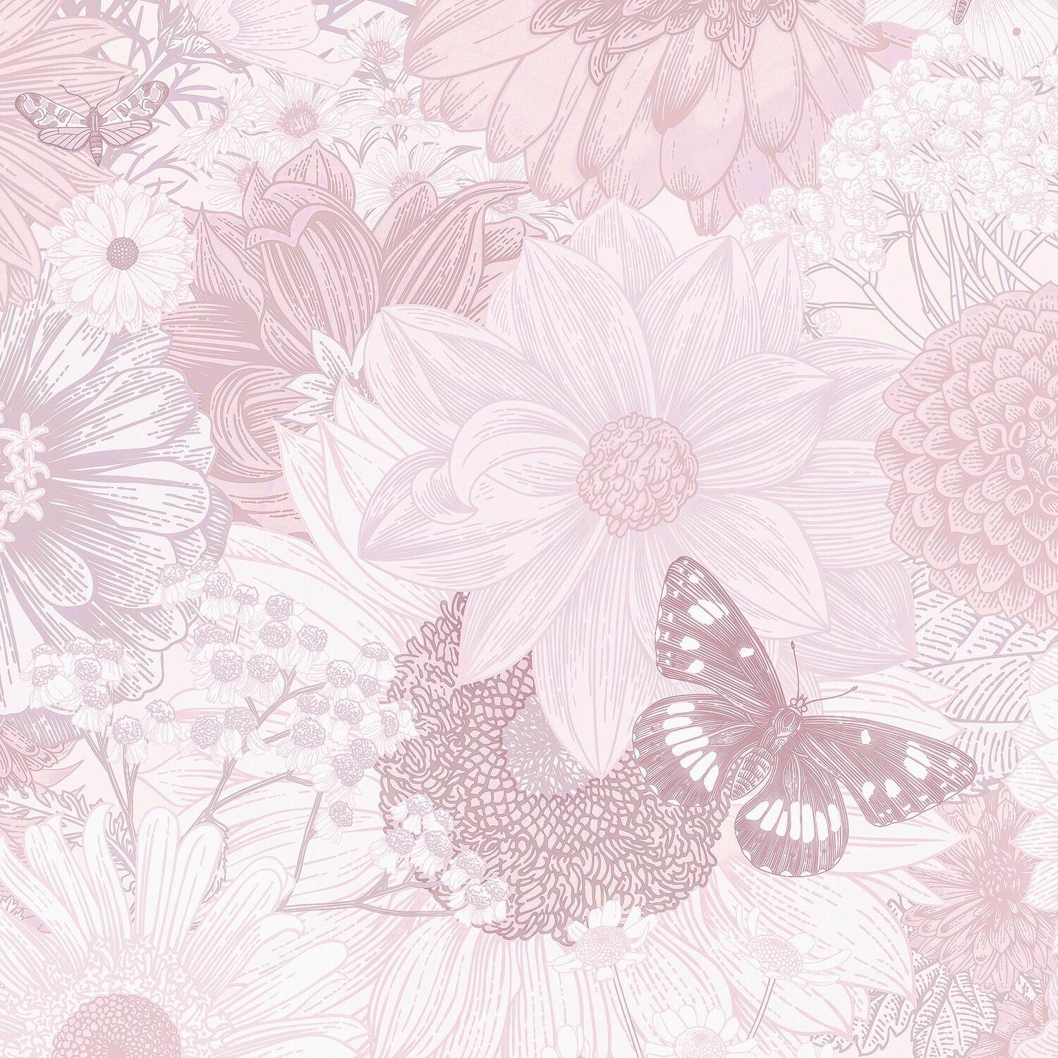 Marigold (blush & lilac) Removable Wallpaper