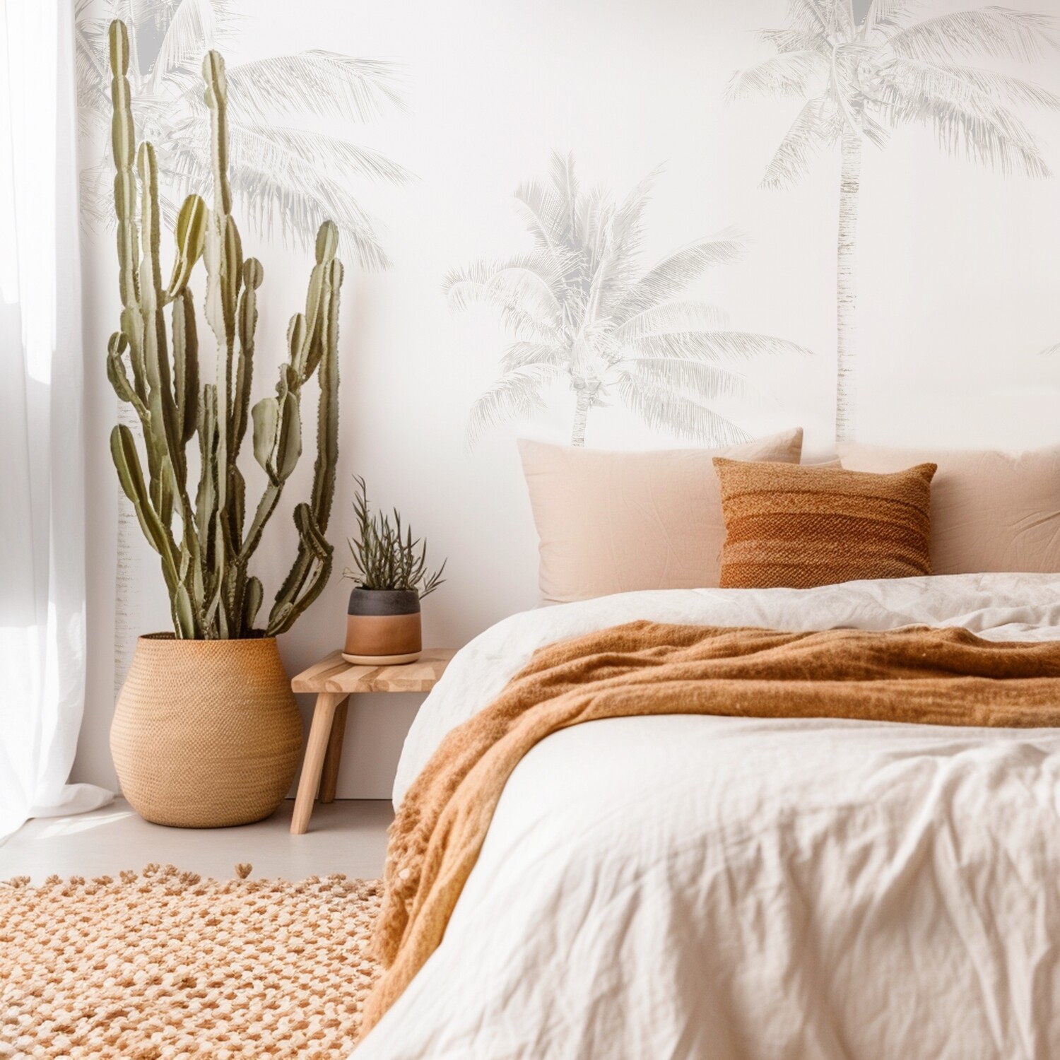Faded Palms Removable Wallpaper