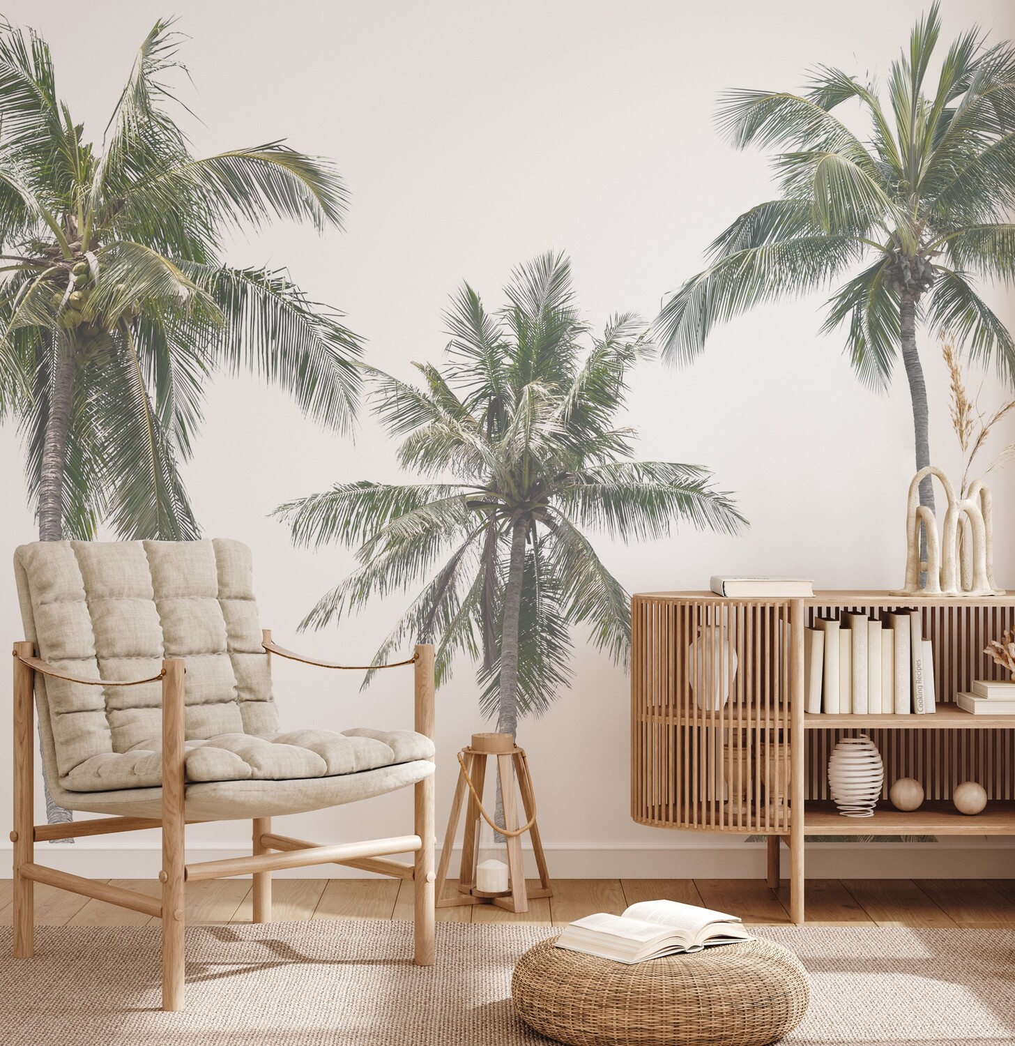 Natural Palms II Removable Wallpaper