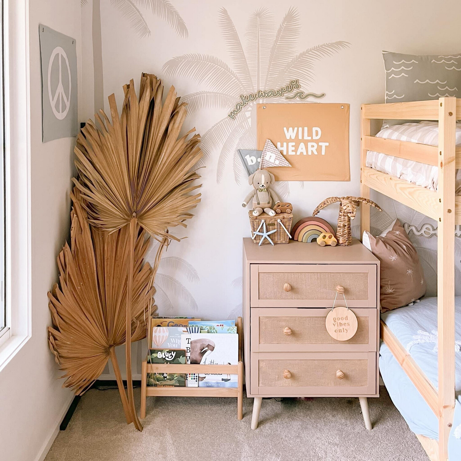 Neutral Palms Landscape Removable Wallpaper