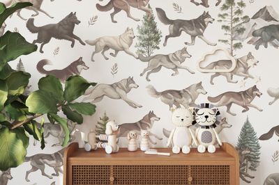 Wolf Pack Removable Wallpaper