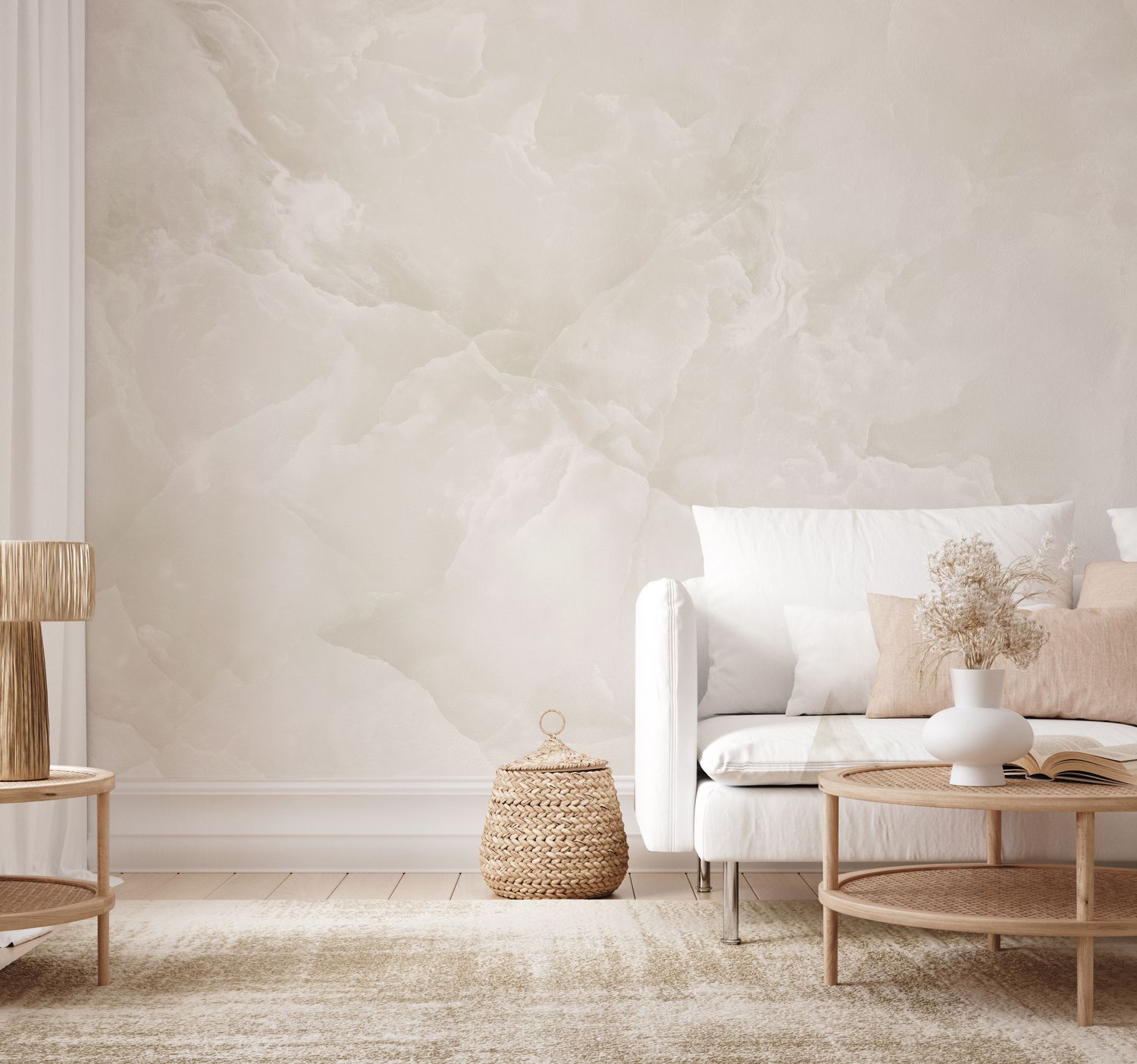 Beiluxe Removable Wallpaper (Beige marble look)