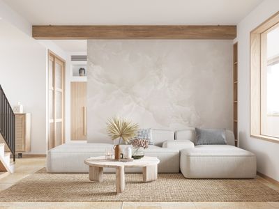 Beiluxe Removable Wallpaper (Beige marble look)