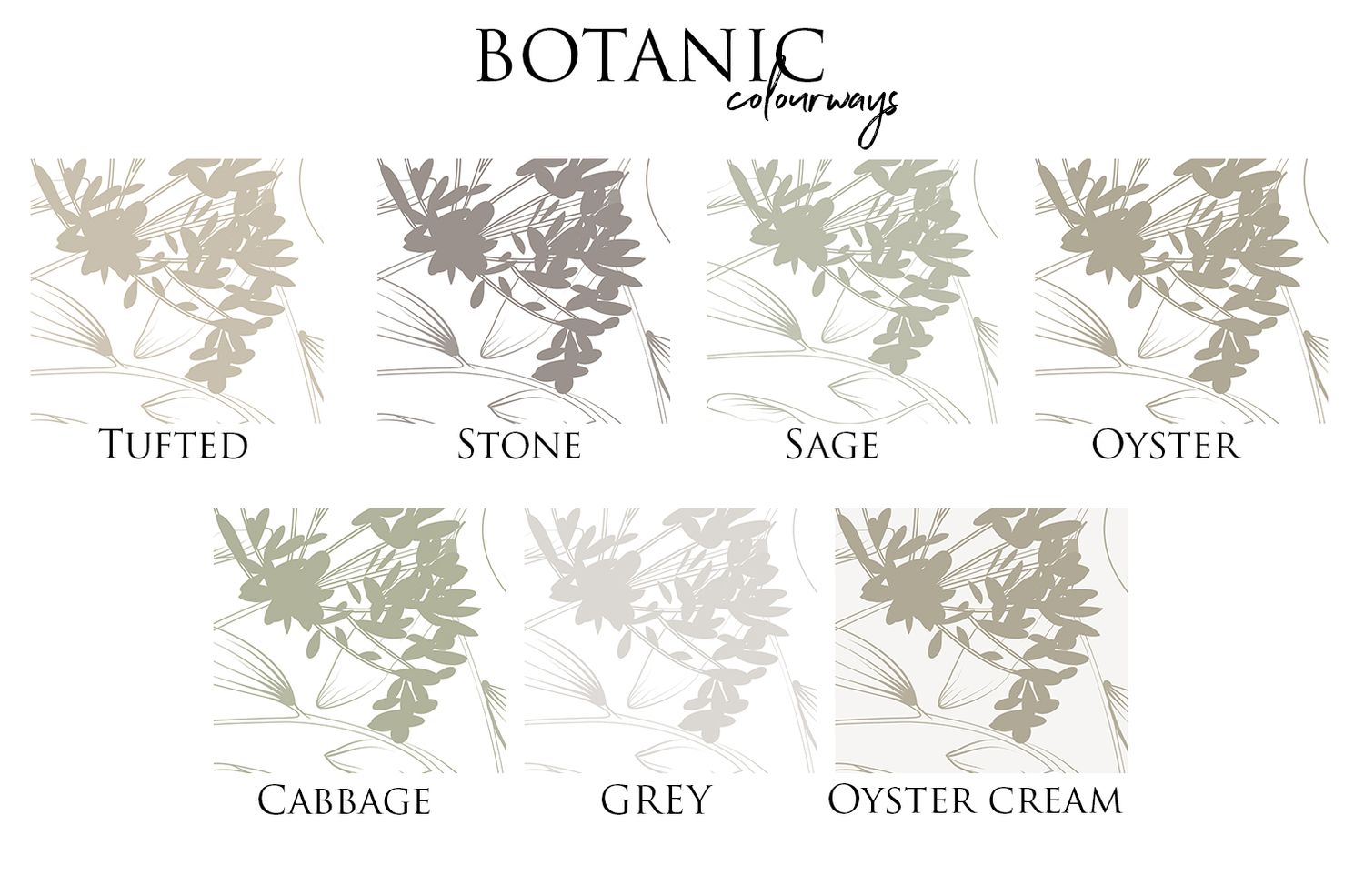 Botanic (colour options) Removable Wallpaper