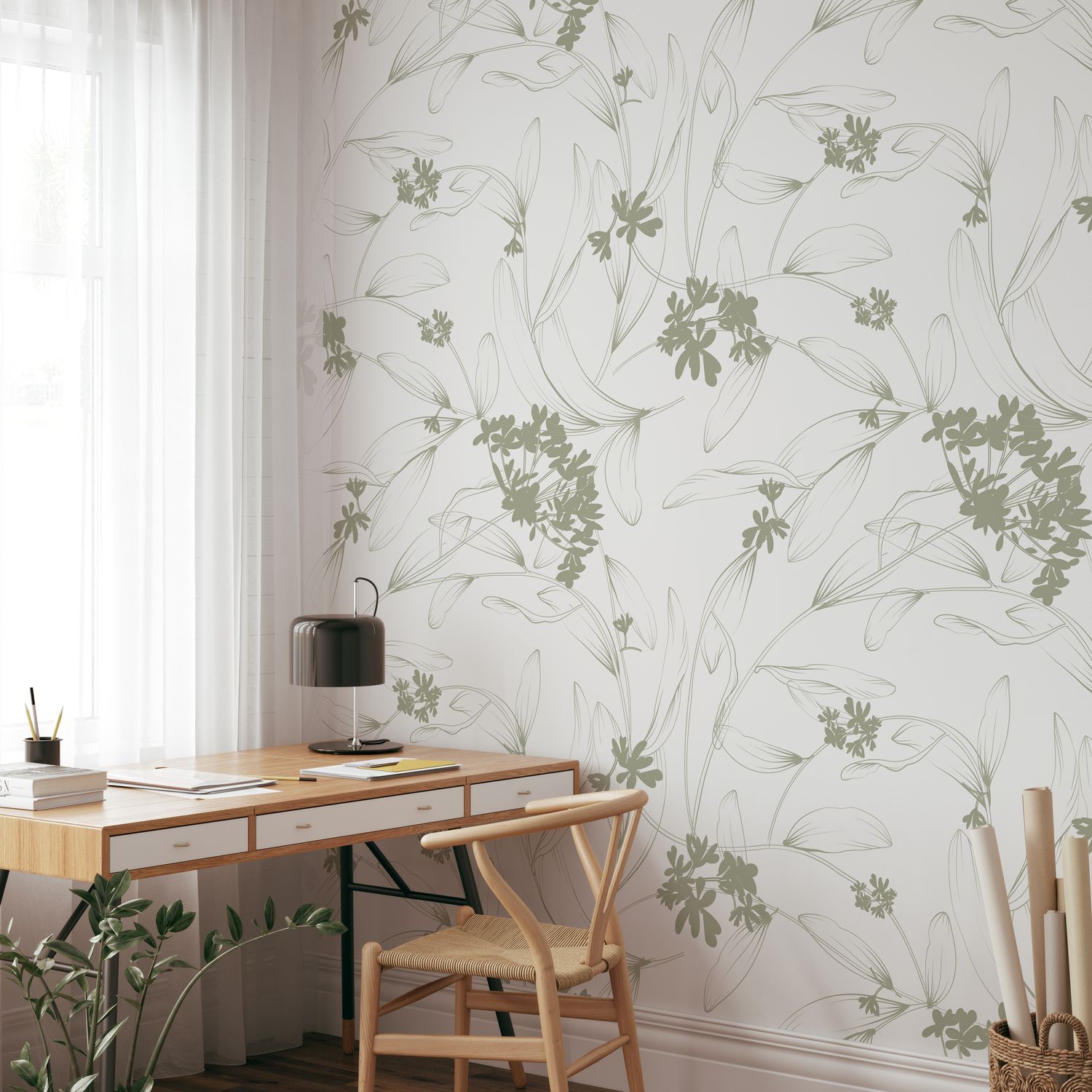 Botanic (colour options) Removable Wallpaper