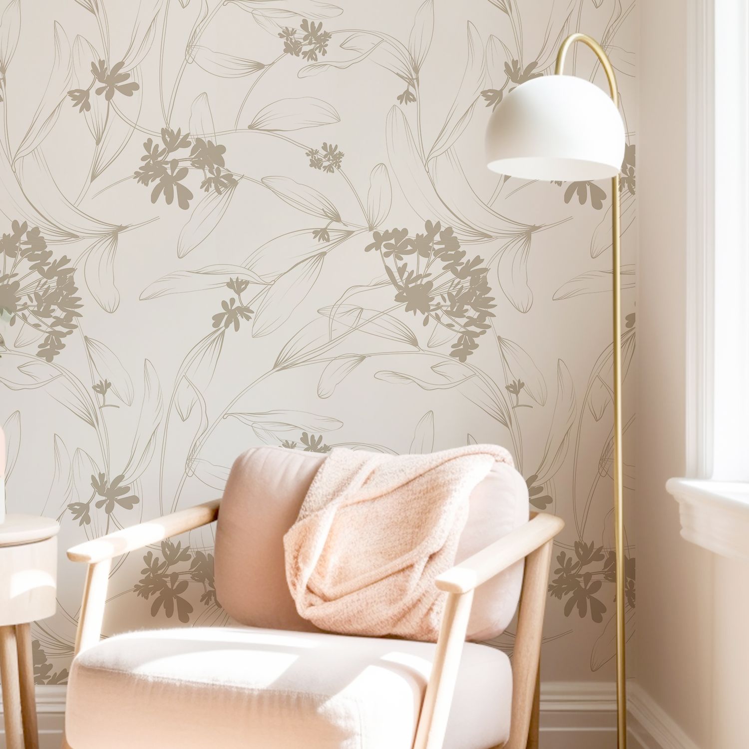 Botanic (colour options) Removable Wallpaper