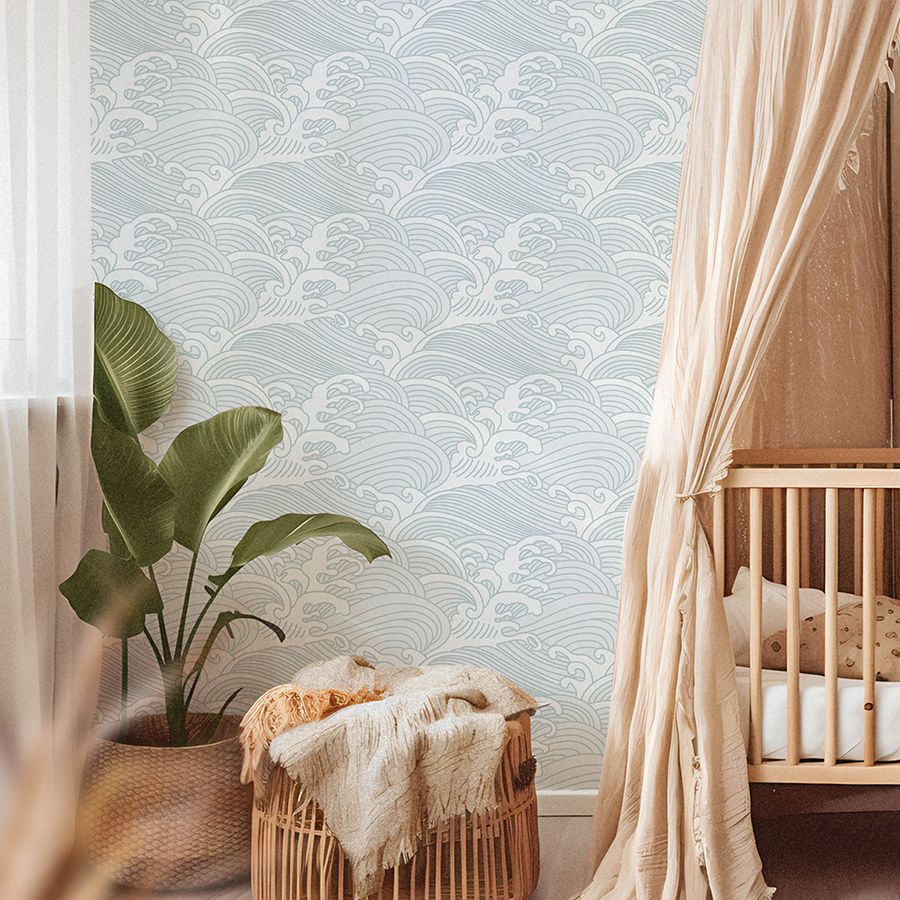 Hawaiian Waves Removable Wallpaper (colour options)