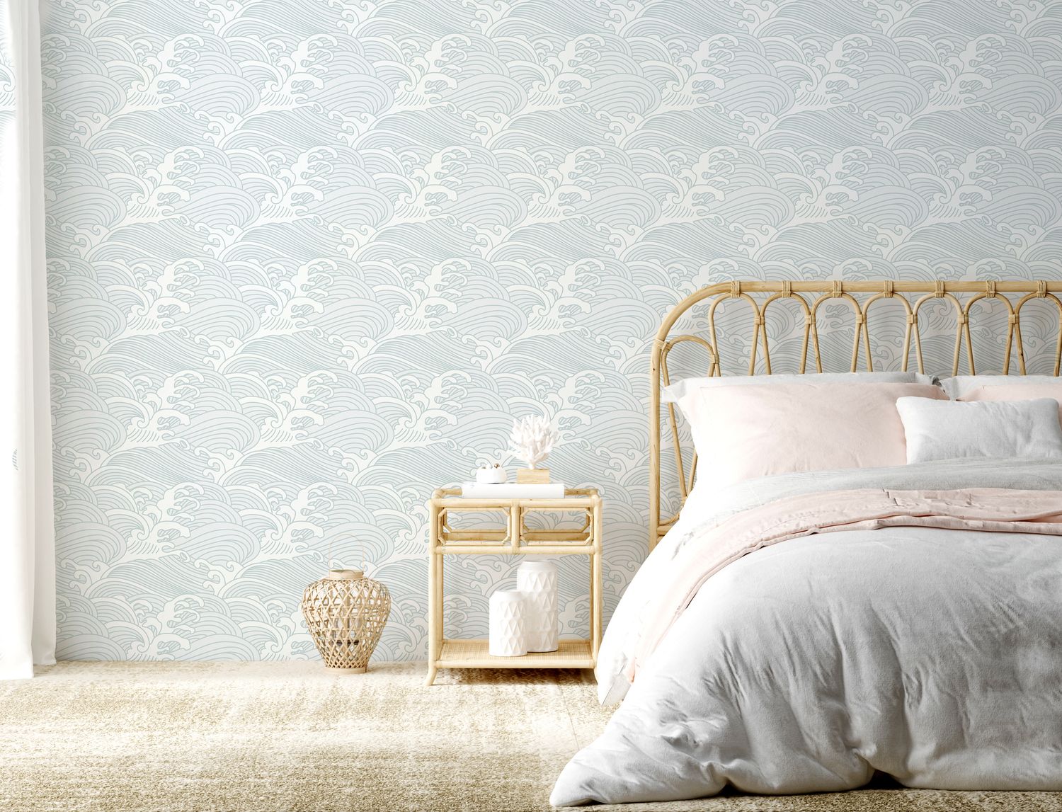Hawaiian Waves Removable Wallpaper (colour options)