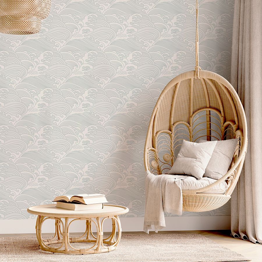 Hawaiian Waves Removable Wallpaper (colour options)