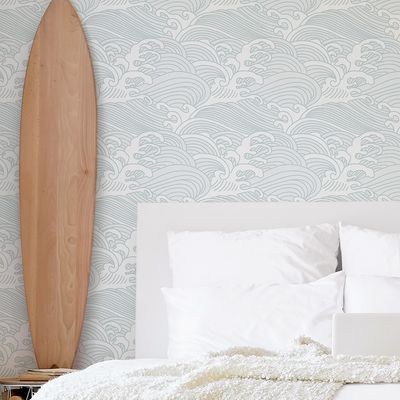 Hawaiian Waves Removable Wallpaper (colour options)