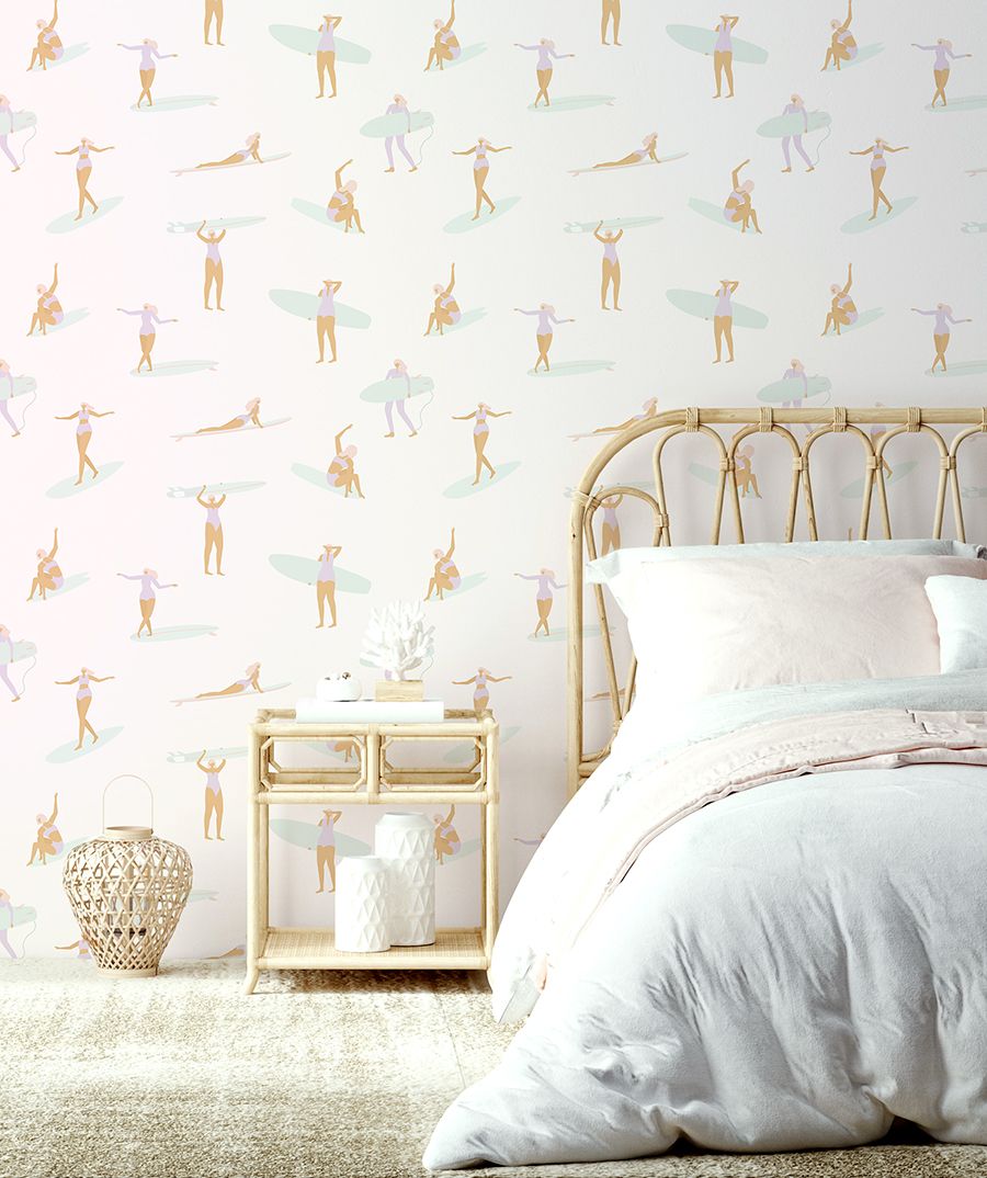 Surfer Girls Removable Wallpaper