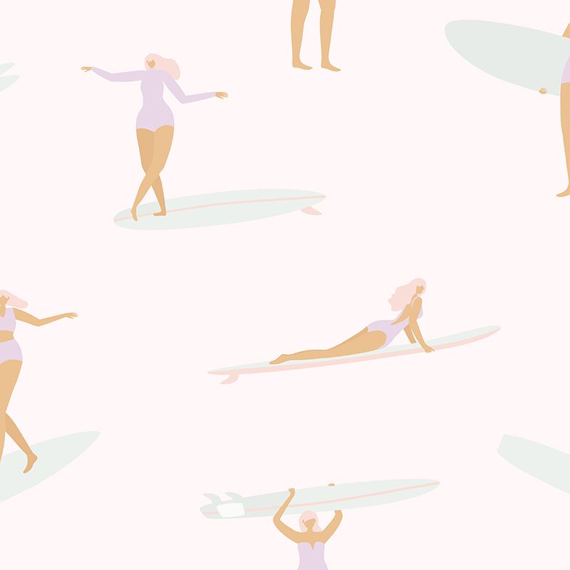 Surfer Girls Removable Wallpaper