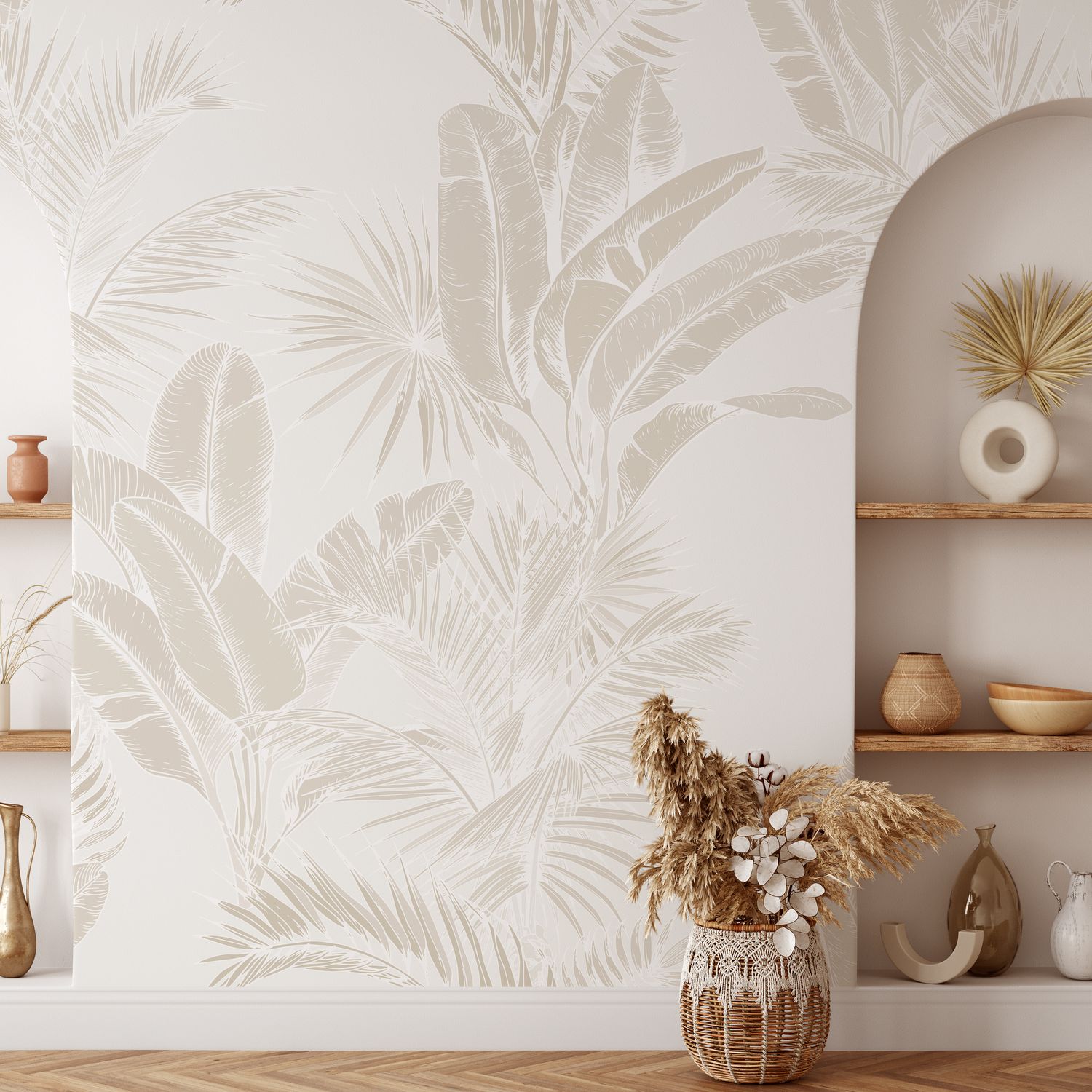 Luxe Exotica III Neutral Removable Wallpaper