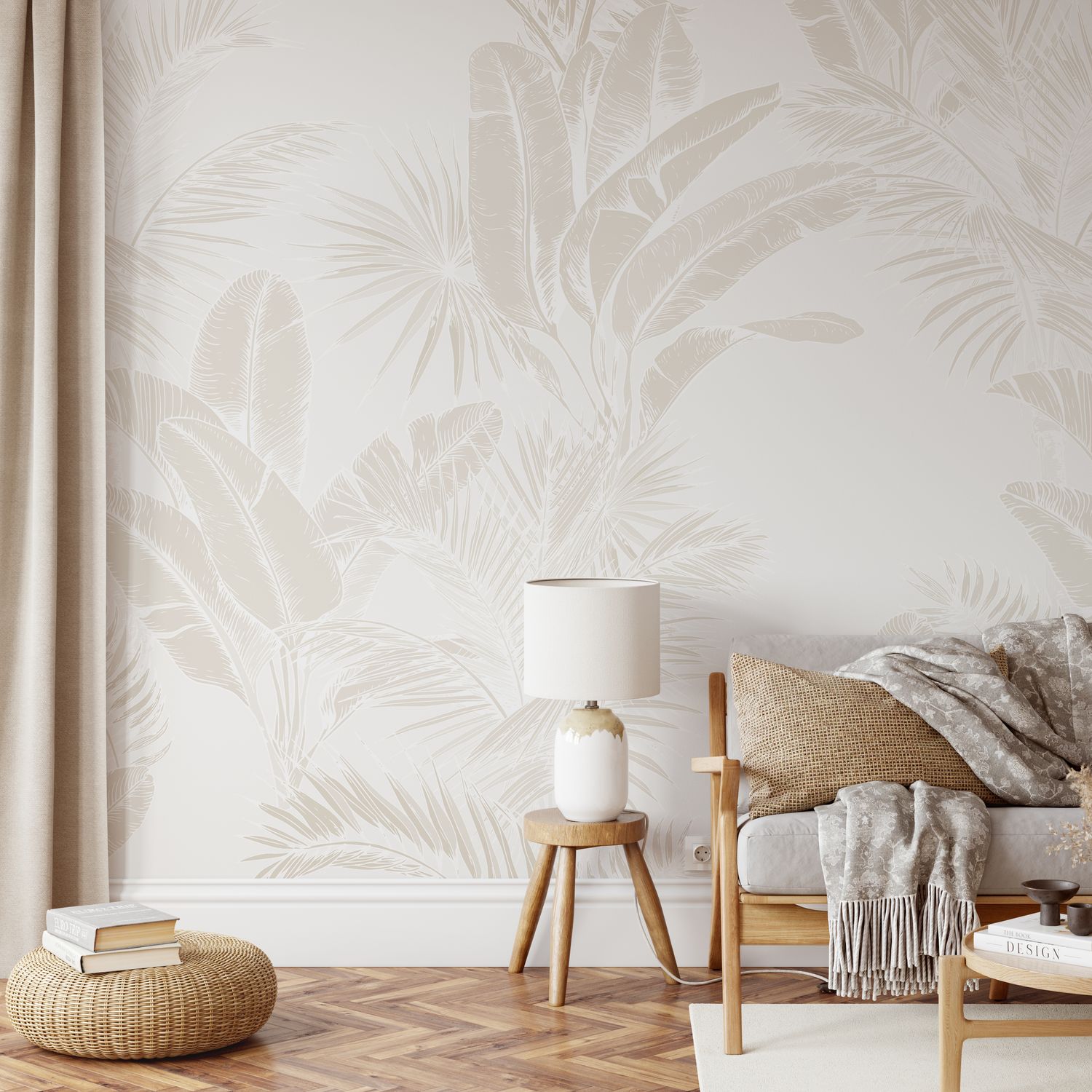 Luxe Exotica III Neutral Removable Wallpaper