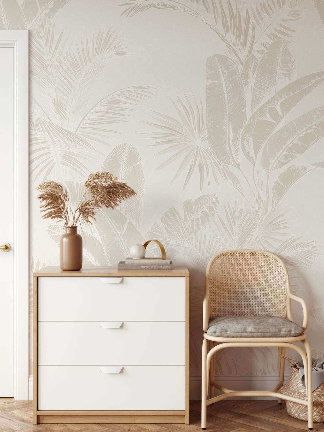 Luxe Exotica III Neutral Removable Wallpaper