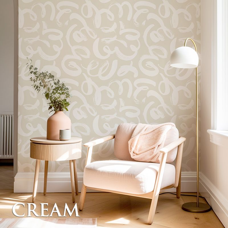 Swirls Removable Wallpaper (colour options)