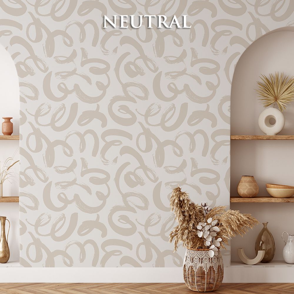Swirls Removable Wallpaper (colour options)