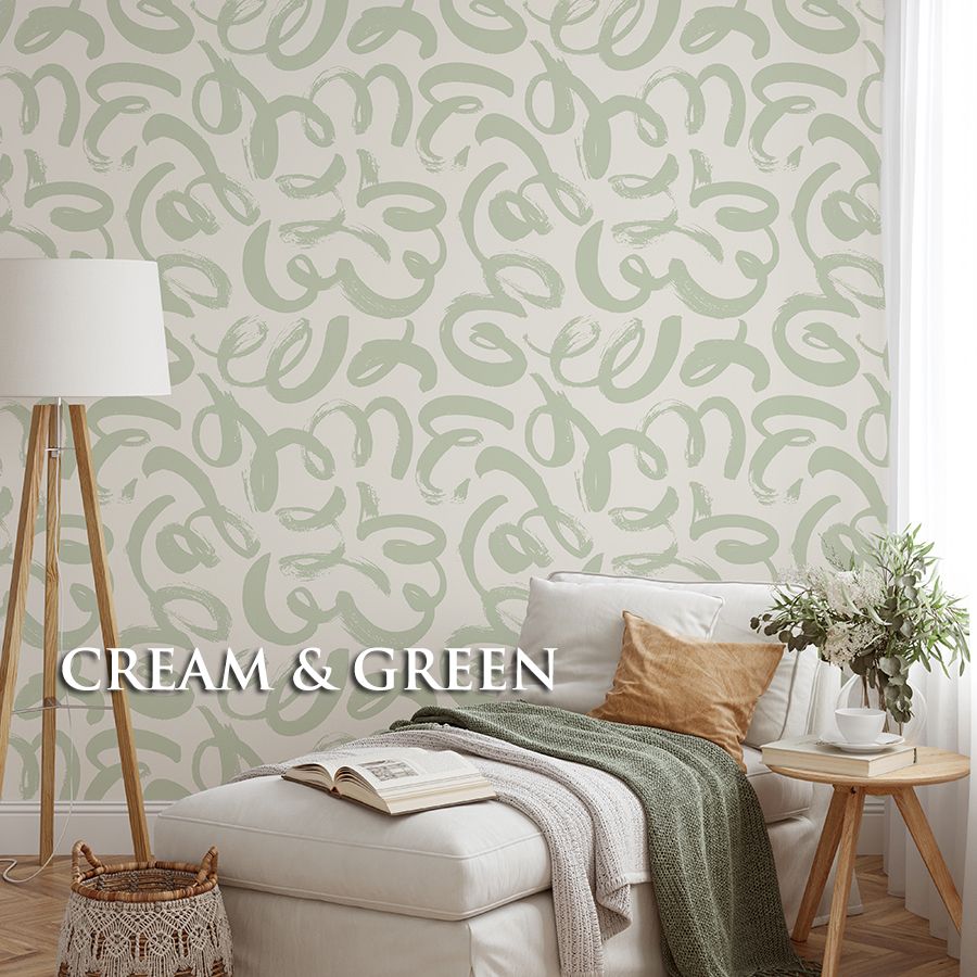 Swirls Removable Wallpaper (colour options)