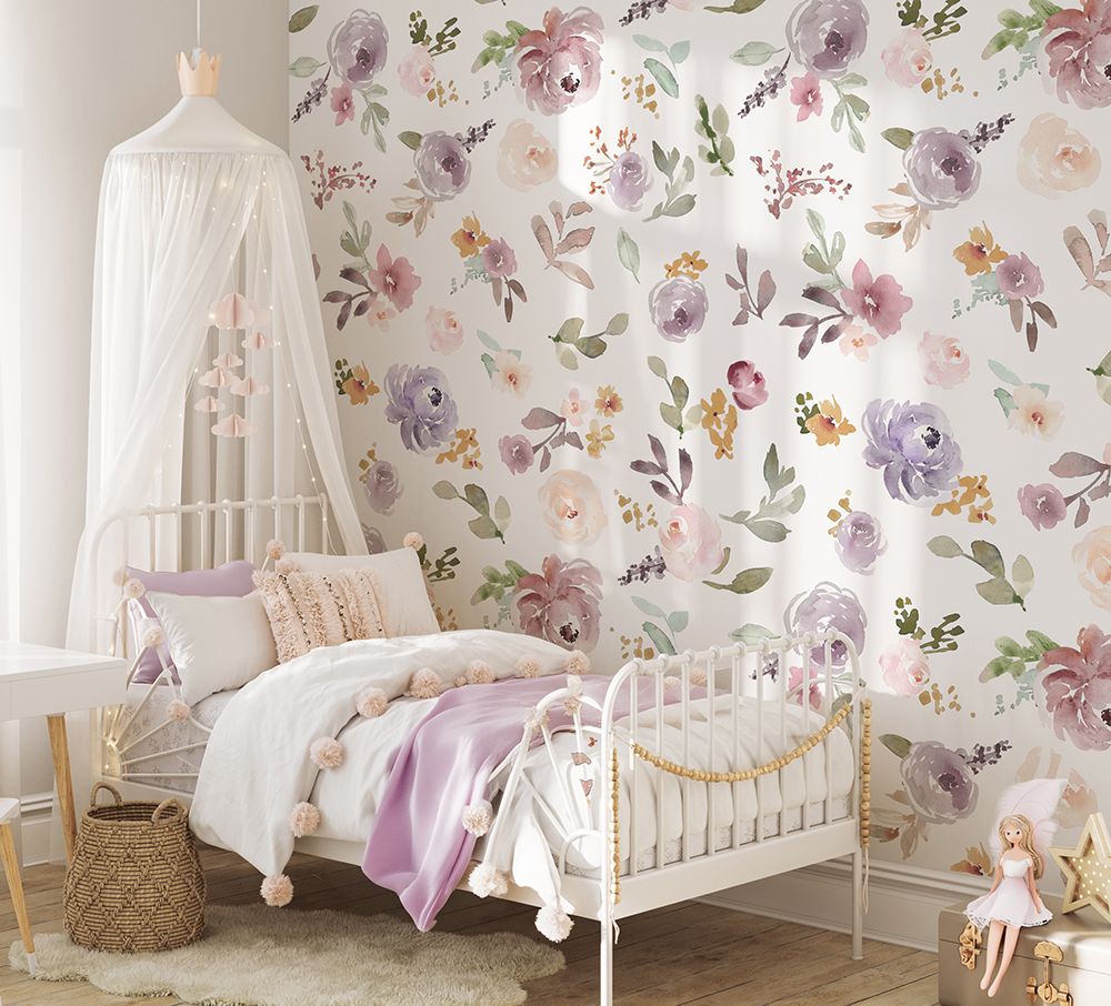 Lilac Meadow Removable Wallpaper
