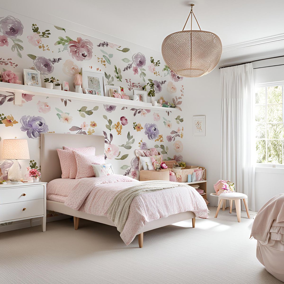 Lilac Meadow Removable Wallpaper