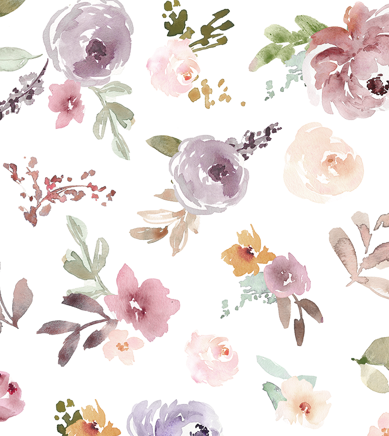 Lilac Meadow Removable Wallpaper
