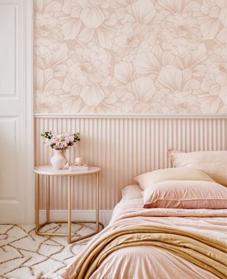 Florally Removable Wallpaper (Dusty Rose)