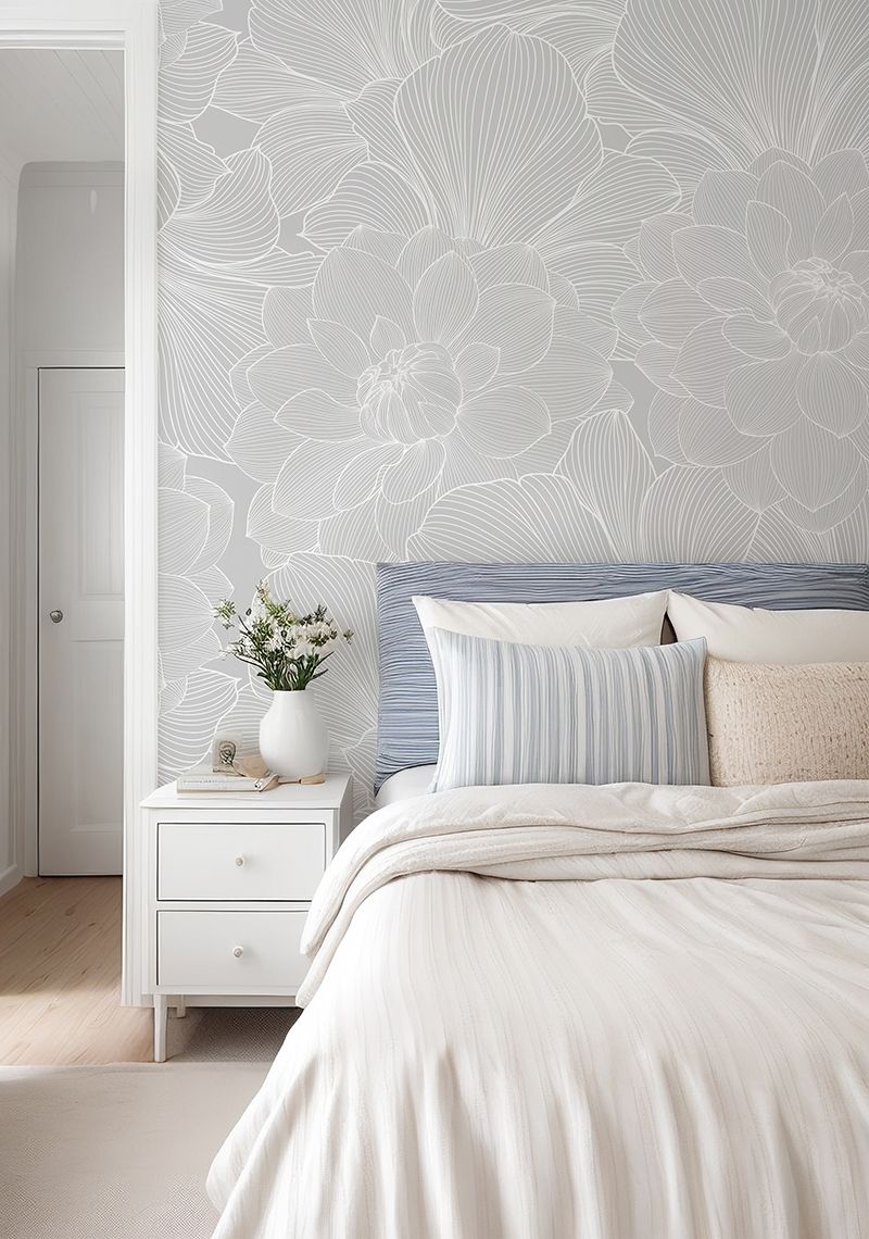 Elegance Removable Wallpaper (Grey)
