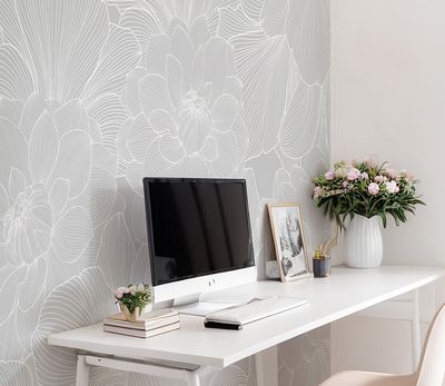 Elegance Removable Wallpaper (Grey)