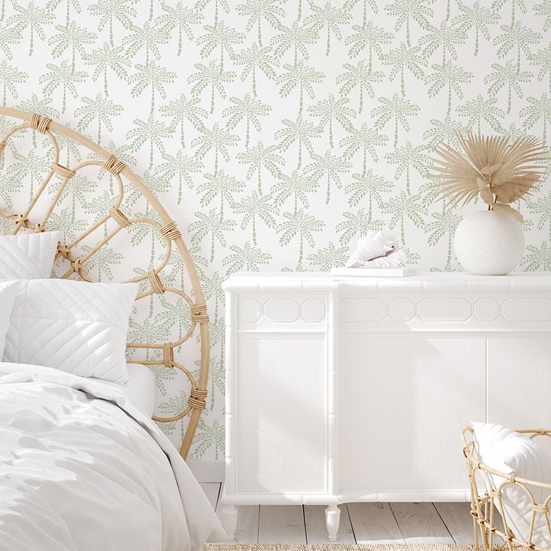 Caribbean Palms Removable Wallpaper (SAGE) 4.7 wide x 2.6 metres high