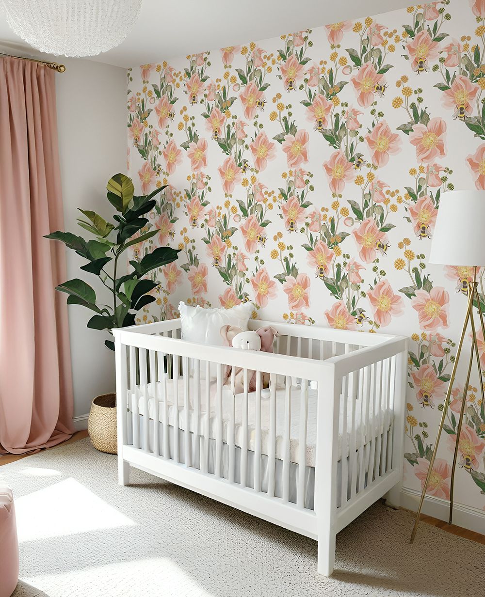 Wild Honey Bees Removable Wallpaper