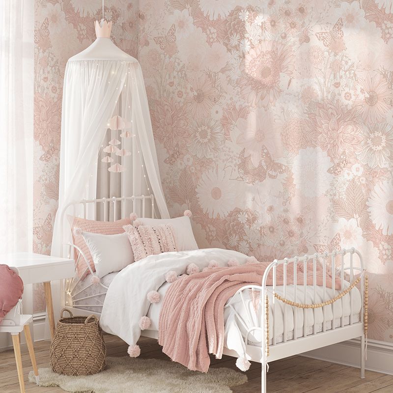Marigold (Pink) Removable Wallpaper