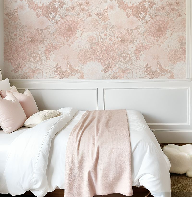 Marigold (Pink) Removable Wallpaper