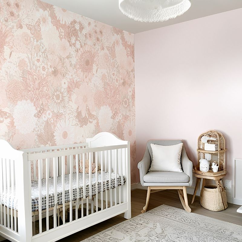 Marigold (Pink) Removable Wallpaper