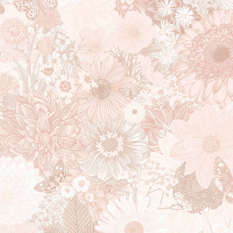 Marigold (Pink) Removable Wallpaper