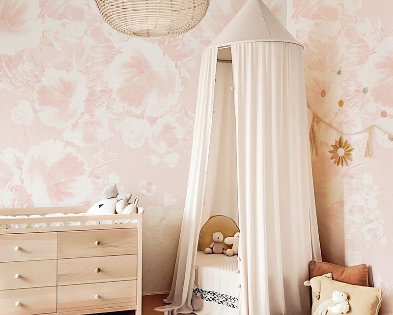 Blush Floral Bouquet (Pink) Removable Wallpaper