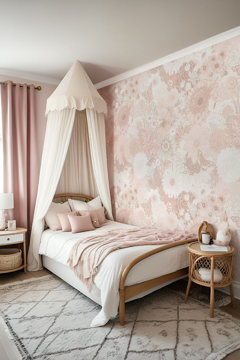 Marigold (Pink) Removable Wallpaper