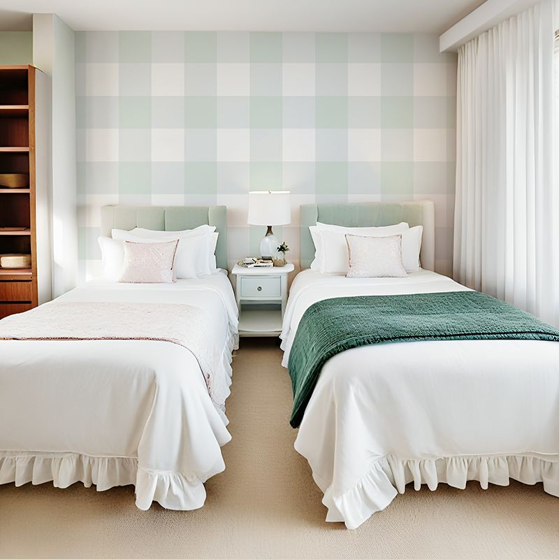 Traditional Gingham Checks XL (any colour) Removable Wallpaper